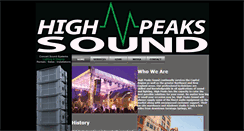 Desktop Screenshot of highpeakssound.com